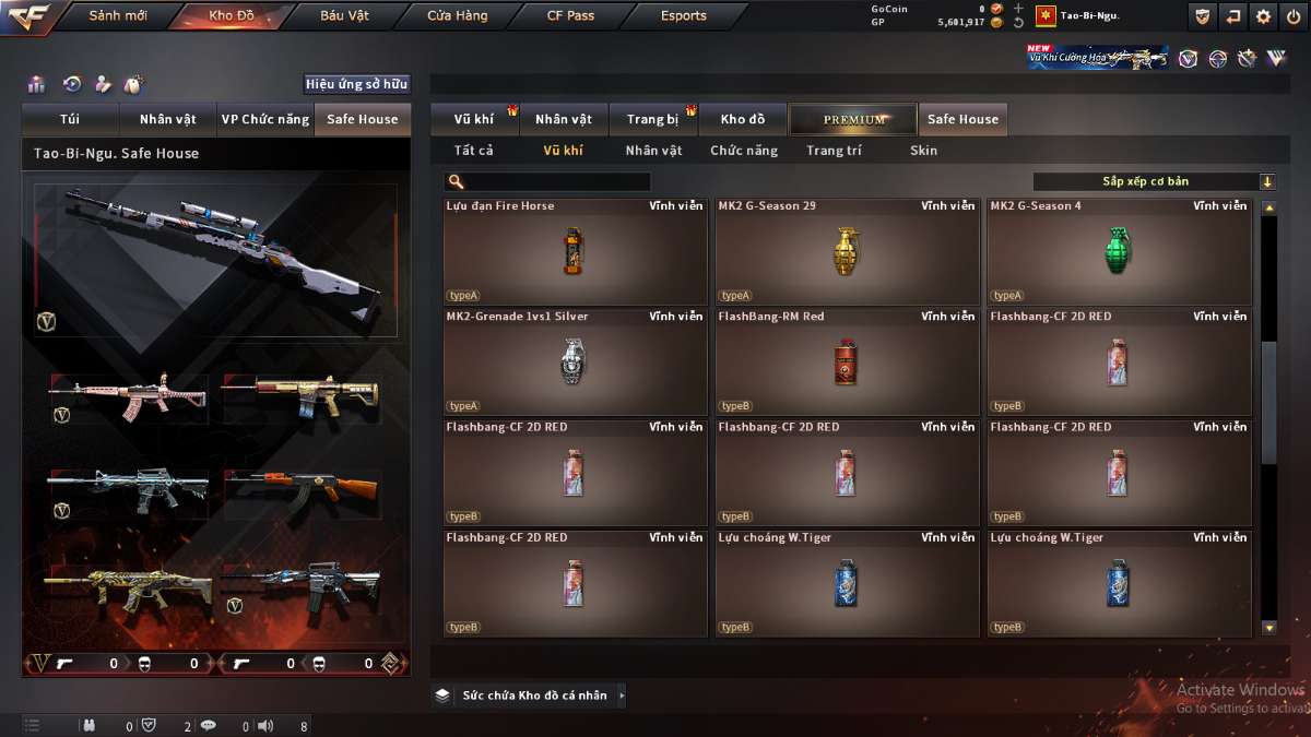 shop acc cf uy tin gia re